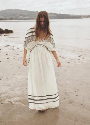 Сукня вільна із намистинами zara, розмір xs-s5 фото