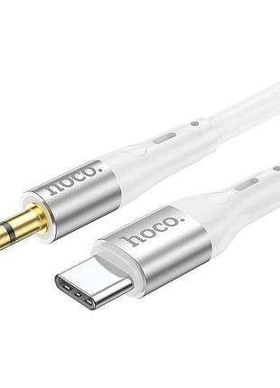 Кабель aux hoco 3.5 mm to type-c silicone цифровой цифровой конвертер cable upa22 |1m| white