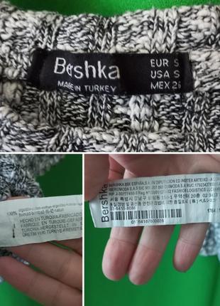 Вязаный топ в рубчик из хлопка bershka. zara mango3 фото