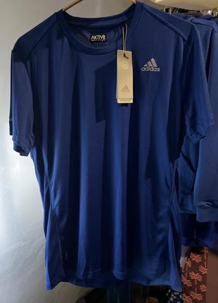Футболка adidas own the run tee blue
