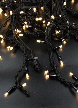 Гирлянда xmas led 200 3.3line short curtain сосульки/бахрома ww-2 10х1.5м теплый белый с соединителем