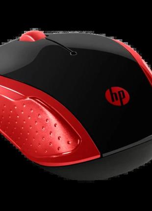 Мышка беспроводная для пк и ноутбука hp 200 3кн 1000dpi usb черно-красный (2hu82aa)