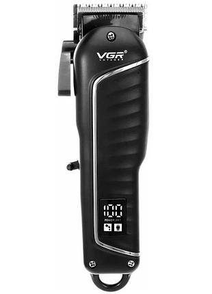 Машинка для стрижки беспроводная vgr v-683 led черный