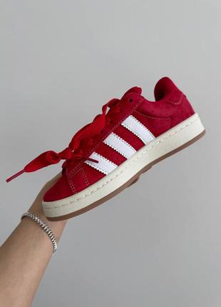 Кроссовки adidas campus 00's red white6 фото