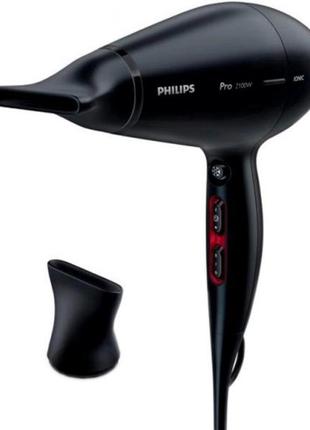 Фен для волос philips prestige pro с технологией thermoprotect 2100вт черный (hps910/00)