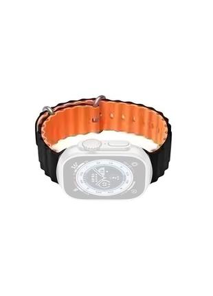 Ремешок для apple watch ocean 2-tone 38/40/41mm ocean38-26.black-orange