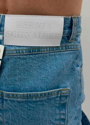 Ksenia schnaider новые джинсовые шорты до колена с высокой посадкой2 фото