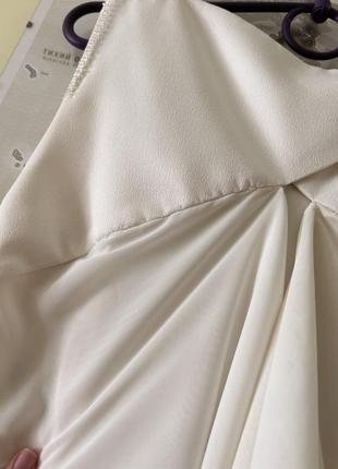 Шикарна сукня біла а-силует святкова відкрита спинка вечірня4 фото