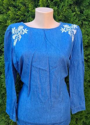 Джинсова рубашка / сорочка / блуза розмір м. модний жіночий одяг