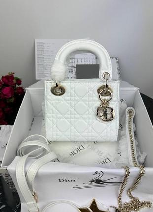 Кожаная сумка в стиле dior