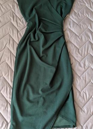 Дуже ефектна сукня, з асиметричним низом, глибокого зеленого кольору💚 чудово підкреслює фігуру2 фото