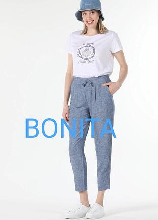 Синьо-сірі джинси штани кежуал карго на резинці bonita р. m-xl, пот 44-52см***