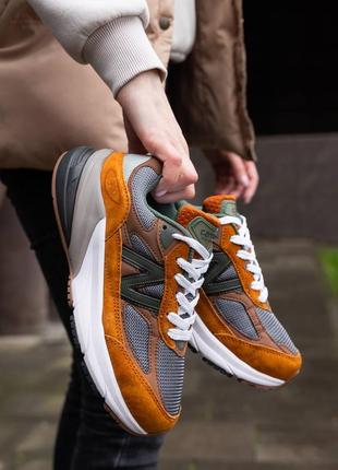 Замшевые кроссовки new balance 990v6 x carhartt wip sculpture center5 фото