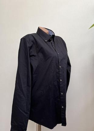 Сорочка чорна  классика  чоловіча  cotton &silk  м-l6 фото