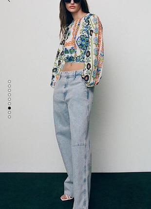 Широкие джинсы mango  оригинал р.38
