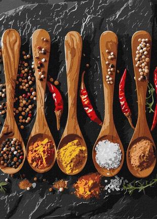 Картина по номерам разнообразные специи идейка 40 х 50 kho5690