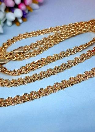 Цепочка из медицинского золота хром, размер 55 см*4 мм, код: 55-1281