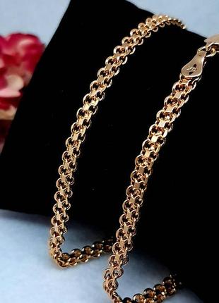 Цепочка из медицинского золота хром, размер 55 см*4 мм, код: 55-1281