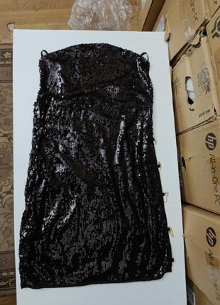 Чорна корикасукня з блискітками pretty little thing5 фото