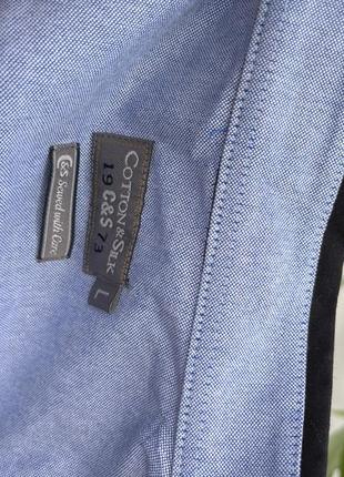 Рубашка черная классика мужская cotton &amp;silk м-l8 фото