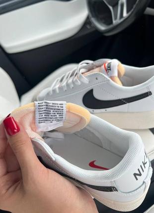 Кроссовки nike blazer low white black6 фото