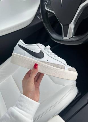 Кросівки nike blazer low white black4 фото