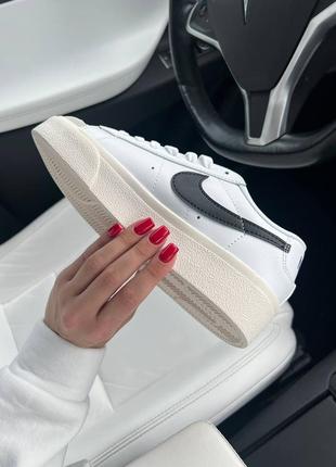 Кроссовки nike blazer low white black5 фото