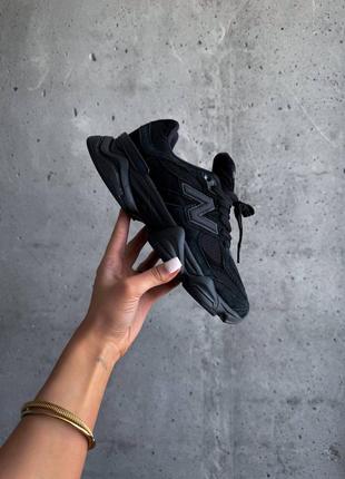 Кросівки спортивні в стилі new balance 9060 “total black”