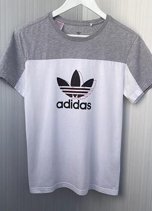 Стильная хлопковая футболка adidas big logo оригинал