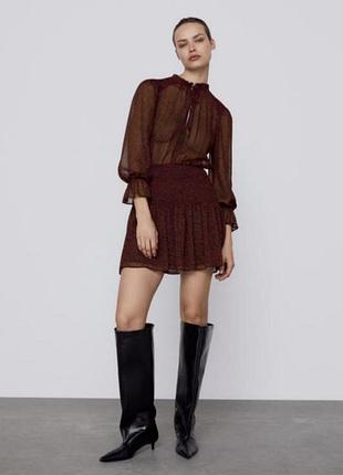 Zara трендовый цвет легкое платье