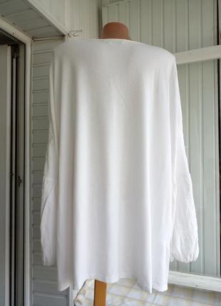 Вискозная трикотажная блуза лонгслив туника большого размера батал7 фото