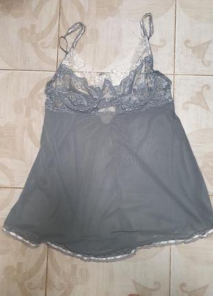 Эластичный кружевной пеньюар р.3xl