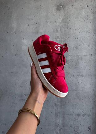 Кроссовки спортивные женские в стиле adidas campus 00s “red”7 фото