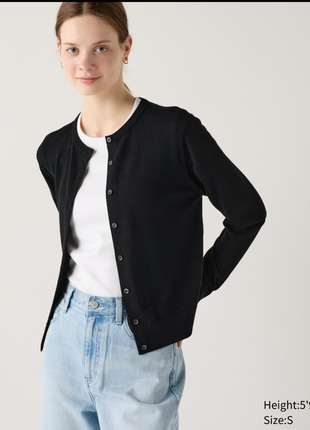 100% мериносовый кардиган uniqlo