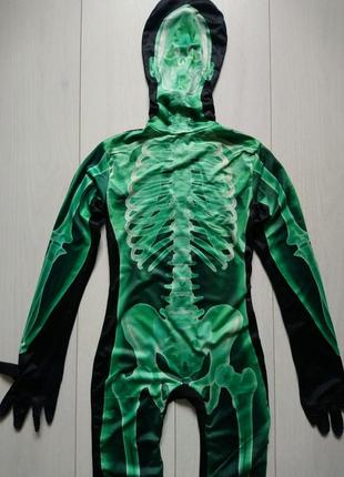 Скелет на хеллоуїн halloween зентаї карнавальний костюм