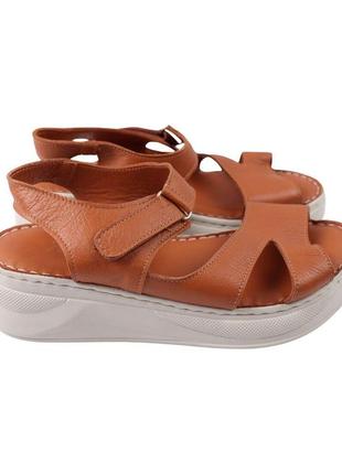 Босоножки женские altura рыжие натуральная кожа, 38