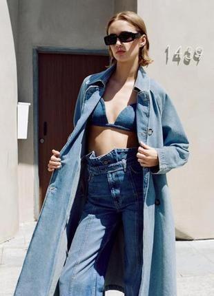 Джинсовий плащ zara