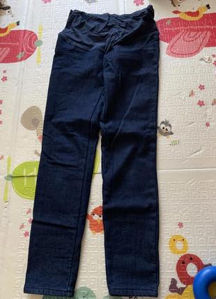 Теплые джинсы для беременных m джинсы на флисе