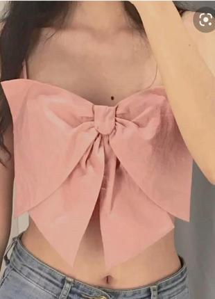 Красивый топ майка с бантом h&m этикетка