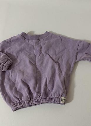 Свитшот next на флисе на девочку 9-12-18 месяцев