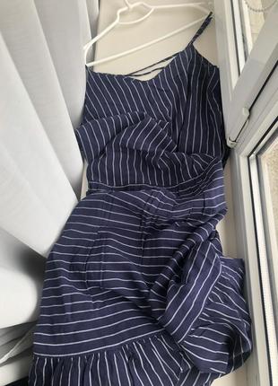 Длинное женское платье сарафан на бретелях размер м в идеальном состоянии