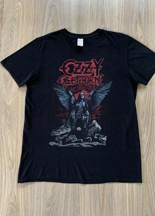 Чоловіча бавовняна футболка мерч із принтом ozzy osbourne