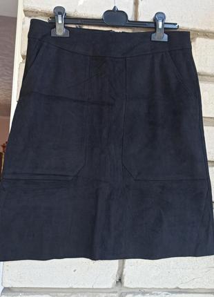 Юбка замшевая