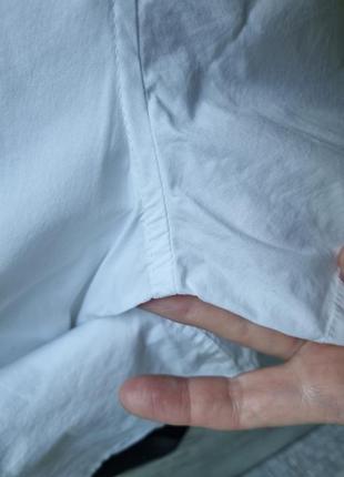 Брендовая топовая базовая белая мужская хлопковая кэжуал casual рубашка шведка мандариновый воротник asos m l с коротким рукавом8 фото