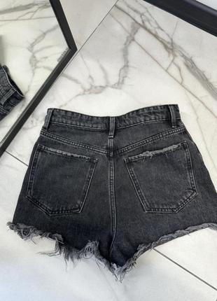 Шорты джинсовые черные zara 34