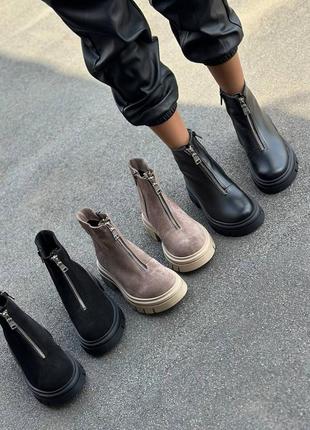 Ботинки из натуральной кожи/замши