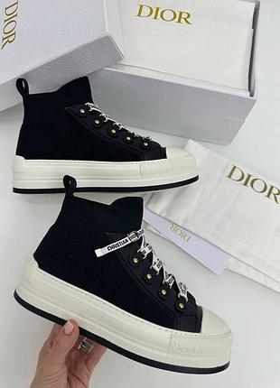 Кеды в стиле christian dior, высокая подошва, люкс качество