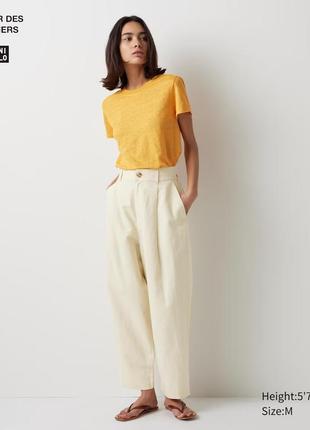 Стильные льняные штаны uniqlo