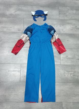 Костюм капитана америка+ маска в идеальном состоянии на возраст 5-6 лет