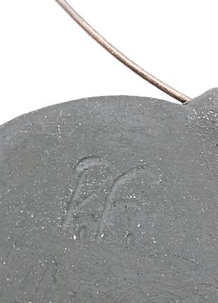 Велика керамічна підвіска з маркуванням p. f. кераміка, глазур6 фото